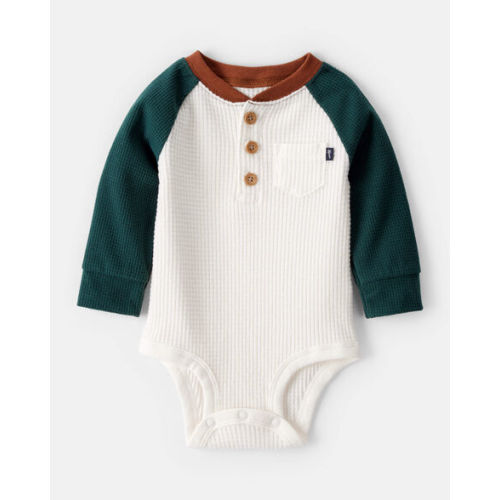 Baby Boy Color Block Long-Sleeve Henley Bodysuit  - OshKosh B'gosh | Carter's