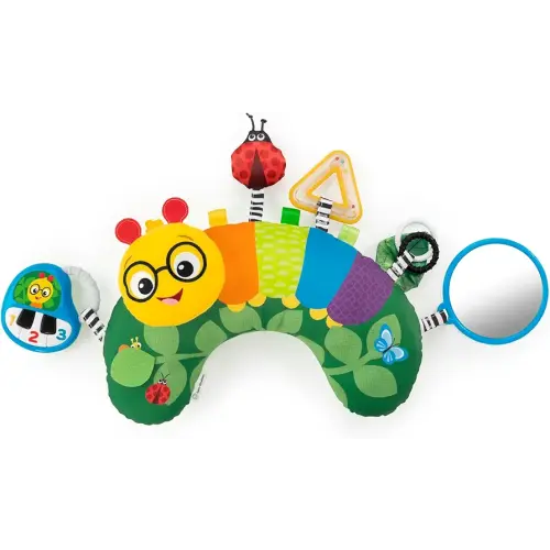 Baby Einstein Cal-a-Pillow Tummy Time Activity Pillow, Multisensory, Cal The Caterpillar, Ages 0+ Months
