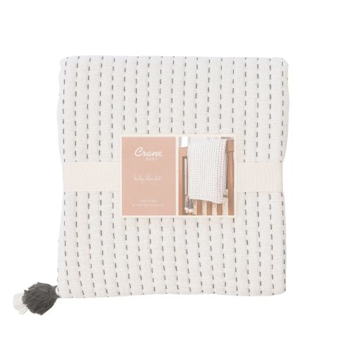 Black and White Striped Baby Blanket | Crane Baby