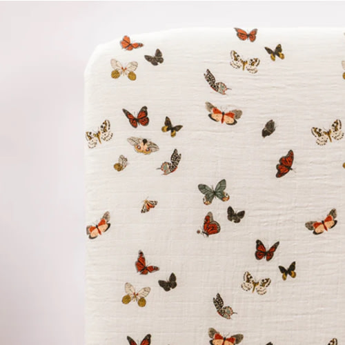 Butterfly Migration Crib Sheet