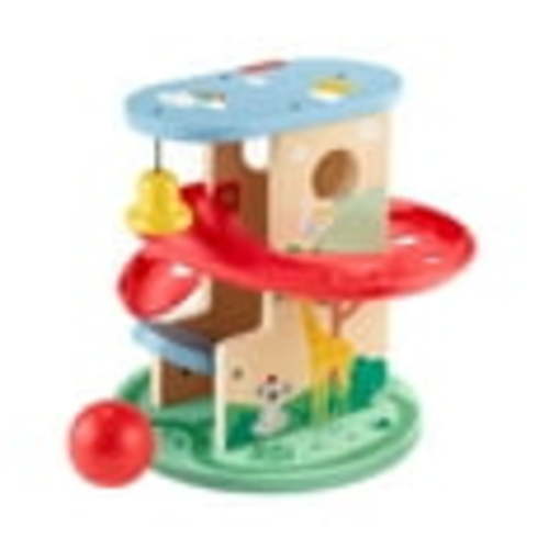 Fisher-Price Wooden Treehouse Ball Run Baby & Toddler Toy for Developmental Play, 2 Wood Pieces
