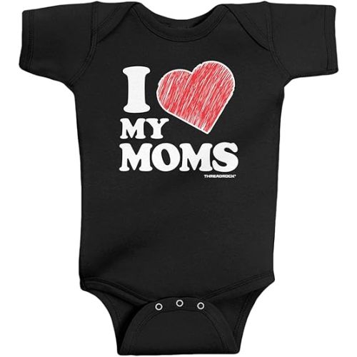 Threadrock Baby Boys' I Love My Moms Infant Bodysuit
