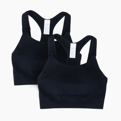 Ingrid and Isabel Nursing Sports Bra Bundle - Black/Black, L