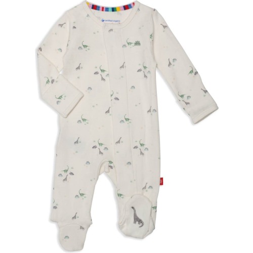 Baby Tiny Diny Organic Cotton Footie, 3-6M, Beige