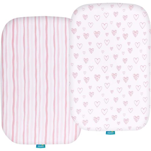 Bassinet Sheets - Fit Dream On Me Karley Bassinet, 2 Pack, 100% Jersey Cotton