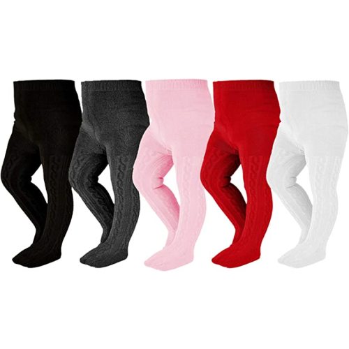 EPEIUS Baby Girl Tights Thick Cable Knit Leggings Stockings Cotton Pantyhose for Newborn Infant Toddler 3/4/5/6 Pack