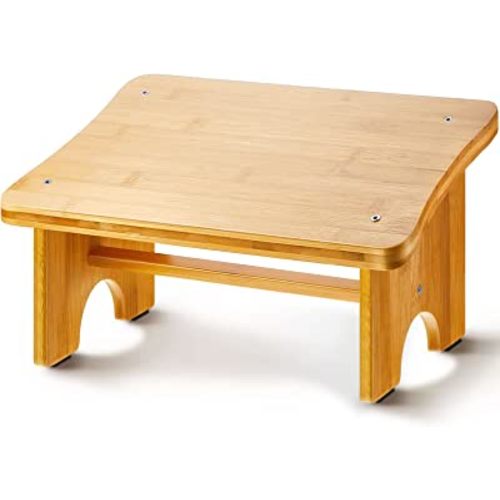 Foot Rest Under Desk, Nursing Foot Stool Wood Desk Footrest Slanted Desk Foot Rest Nonslip Wooden Foot Stool Chair Portable for Kids Toddler Adults, Office Home Kitchen Bedroom Living Room Bathroom