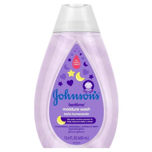 Johnson's Bedtime Tear-Free Moisture Bath Body Wash for Baby and Toddler with Soothing Aromas, 13.6 oz