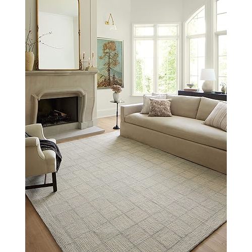 Loloi Chris Loves Julia Francis Collection FRA-03 Silver/Sky 7'-9" x 9'-9" Area Rug