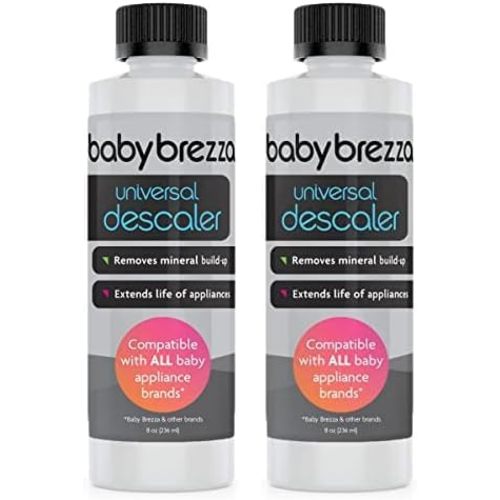 Baby Brezza Descaler 8 oz. Made in USA. Universal Descaling Solution for Brezza and Other Baby Appliances. Removes Mineral Build-up and extends Your Machine’s lifespan (Pack of 2)