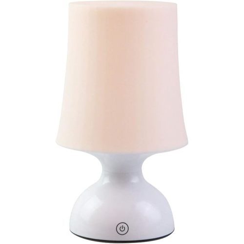 LED Night Light, Scandinavian Design, Battery Powered, 100% Safe, Pink Table Decor, Small Pink & White Lamp