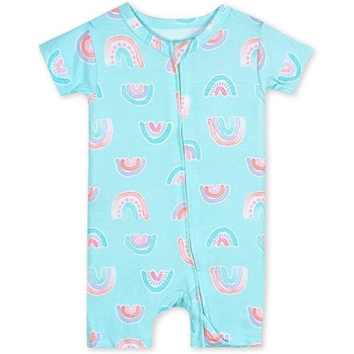 Gerber Unisex Baby Buttery Soft Short Sleeve Romper with Viscose Made from Eucalyptus