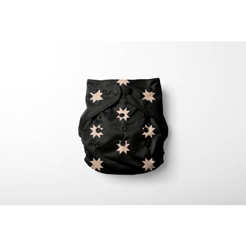 Black Quilt Eco-Friendly Cloth Pocket Diapers | AWJ Athletic-Wicking Jersey | Reusable Cloth Diapers | Waterproof Adjustable Cloth Nappies
