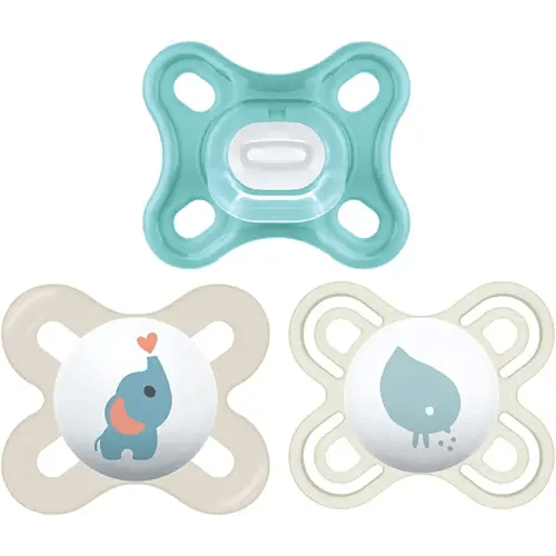 MAM Pacifier Newborn Variety Pack (1 Comfort, 1 Perfect Start, 1 Newborn Original Start) Best Pacifier for Breastfed Babies, 0-3 Months, Unisex, 3-Pack