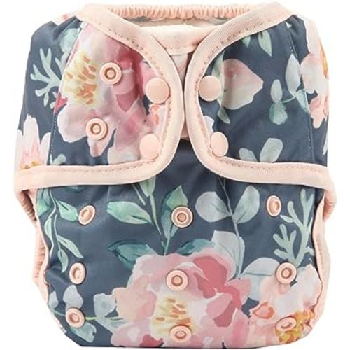 Baby Cloth Diaper Cover Nappy One Size 8lbs to 36lbs for Girls (Floral)
