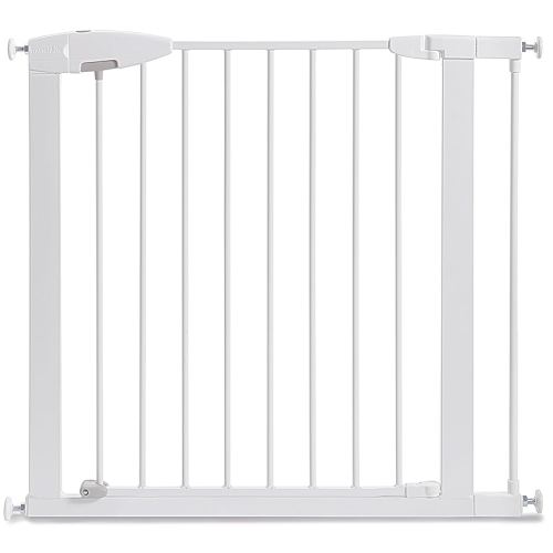 Munchkin® Easy Close Pressure Mounted Baby Gate for Stairs, Hallways and Doors, Walk Through with Door, Metal, White, 35x29.5 Inch (Pack of 1)