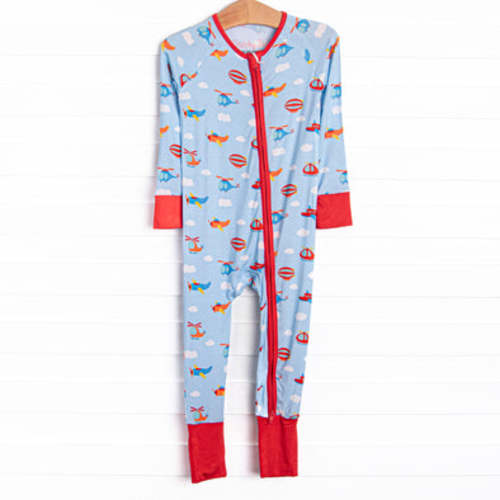 Sky Soaring Bamboo Zippy Pajama, Blue – Stitchy Fish
