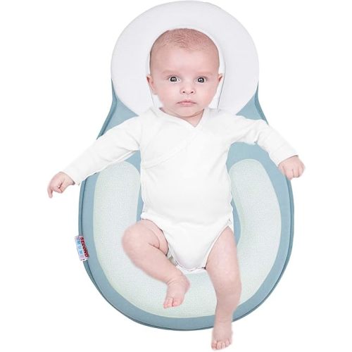 Soft & Cozy Bed Portable Adjustable Ergonomic Support with Ultra Soft & Breathable Cover (Blue)