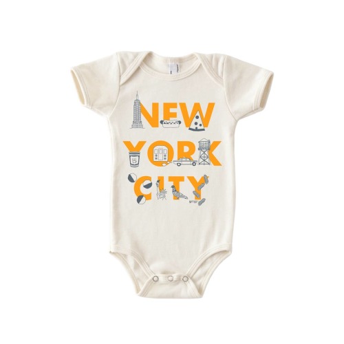 New York City Font Baby One-Piece
