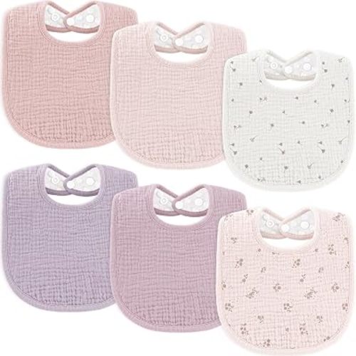 Muslin Baby Bibs 6 Pack