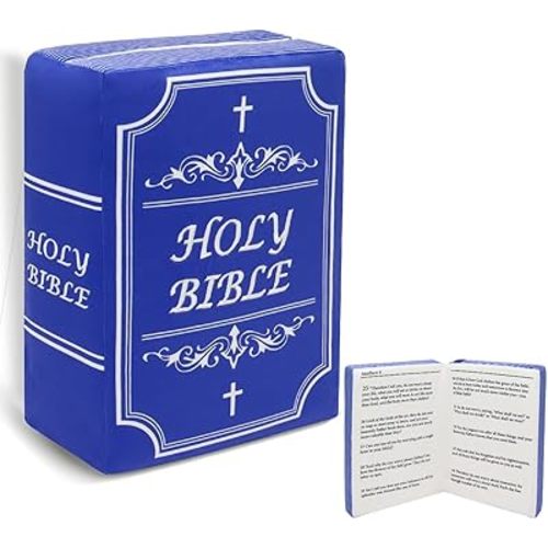 Bible Pillow Book Plush That Opens Christian Holy Bible Stuff Religious Party Favors Gifts for Kids for Christening Easter