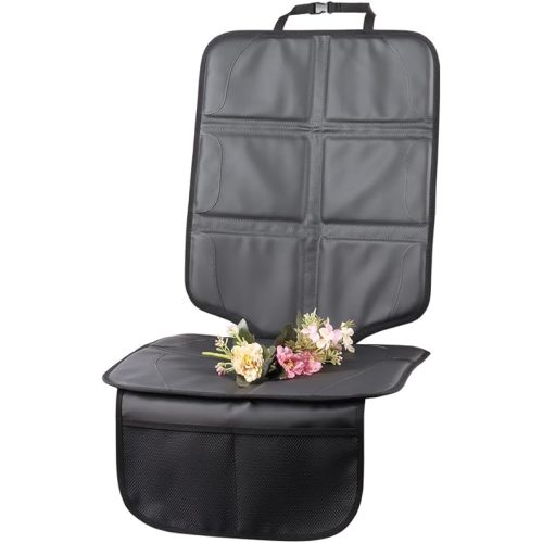 Car Seat Protector,Extra Thick Car Seat Covers Non-Slip Waterproof Mat Pad Leaving No Imprints Marks for Child Baby Pet Truck SUV Automobile (Black-A)