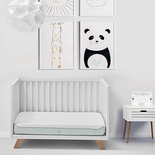 Bedgear Baby Dri-Tec 2-Stage Moisture Wicking Crib Mattress – CertiPUR-US Certified and Airflow Certified - Hypoallergenic - Waterproof Removable and Machine Washable Cover