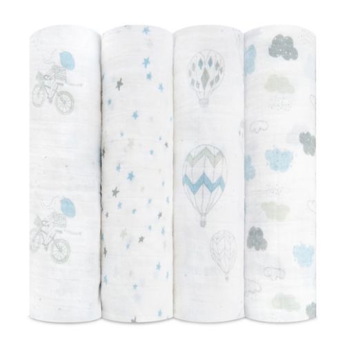 aden + anais® Night Sky Reverie 4-Pack Swaddle Blankets in Blue