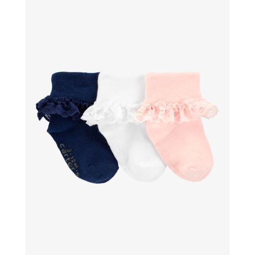 Baby 3-Pack Lace Cuff Socks - Carter's | Carter's