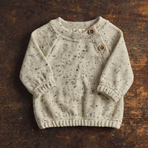 Crake Baby & Kids Sweater - Merino Wool Speckle - Quail