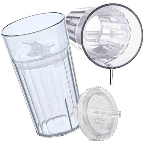 Reflo Smart Cup (Clear 1-Pack) Open Training Cup, Toddler Cup, No Suction 6oz, 360 Control-Flow, USA MADE Premium High-Impact Plastic
