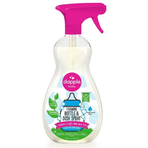 Dapple Baby Foaming Power Bottle and Dish Fragrance Free Spray 16.9oz