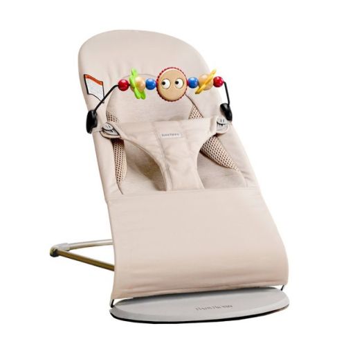 BabyBjorn Bouncer Tri-Fabric with Toy Bar - Beige