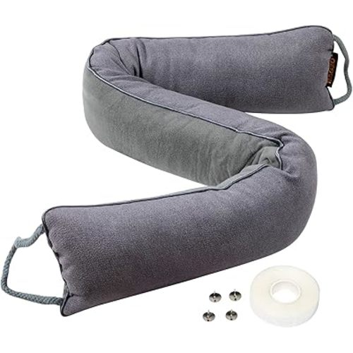 MAGZO Door Draft Stopper, 36 Inch Under Door Draft Blocker Noise Stopper, Weighted Wind Blocker Draft Guard for Bottom of Door, Gray