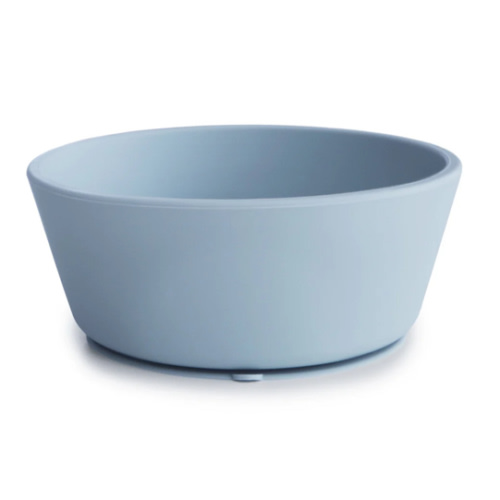 mushie Silicone Suction Bowl | BPA-Free Non-Slip Design (Powder Blue)