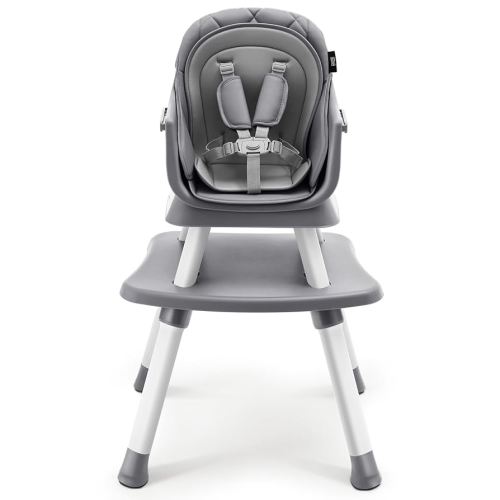 HARPPA 6 in 1 Baby High Chair, Convertible Infant Feeding Chair for Babies & Toddlers Table, Dining Booster Seat with Removable Tray, Light Grey