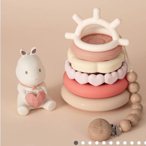 Bunny Stacking Teething Rings