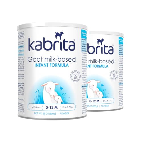 Kabrita Goat Milk-Based Infant Formula – 28oz – Pack of 2 – Natural, Gentle Baby Formula – European, Non-GMO – Ages 0-12 Months
