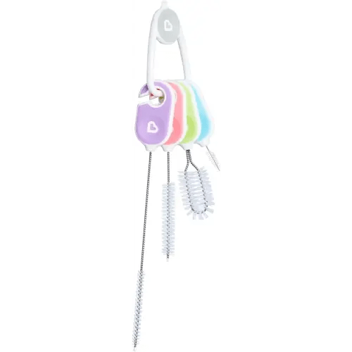 Munchkin® Details™ Bottle and Cup Cleaning Brush 4 Piece Set with Key Ring