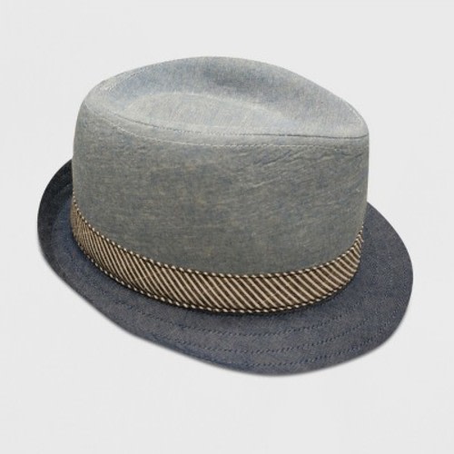 Baby Boys' Body Chambray Fedoras - Cat & Jack™ Gray, Size: Newborn