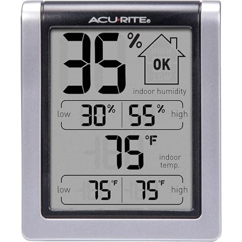AcuRite Wireless Digital Indoor Thermometer and Hygrometer Monitor for Indoor Temperature and Humidity Measurements (00613)