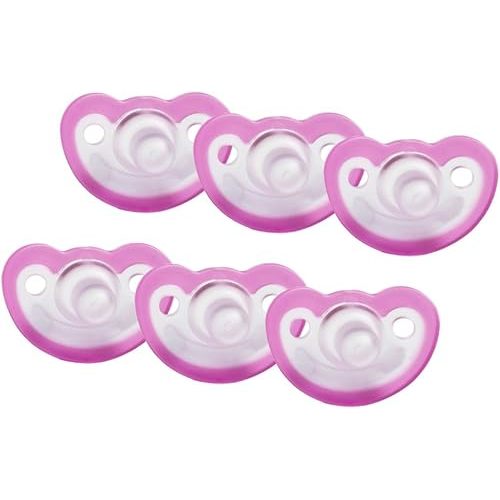 JollyPop 0-3 Months Pacifier 6 Pack Unscented - Pink