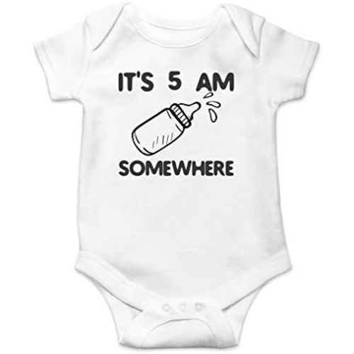 AW Fashions It's 5 AM Somewhere Baby Bodysuit Funny Adorable Newborn Coming Home Outfit Cute Boys Girls