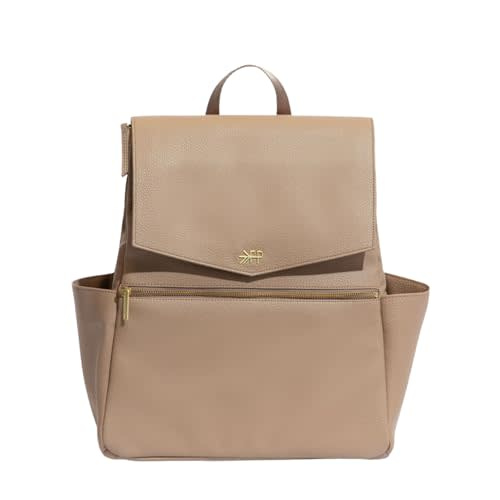 Freshly Picked Classic II Diaper Bag Backpack, Wipeable Vegan Leather With Changing Pad, Convertible (Fig V2)