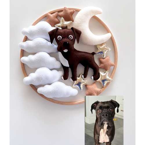 Custom Dog on mobile Puppies crib mobile for nursery decor Neutral animals mobile baby New baby gift New mom gift