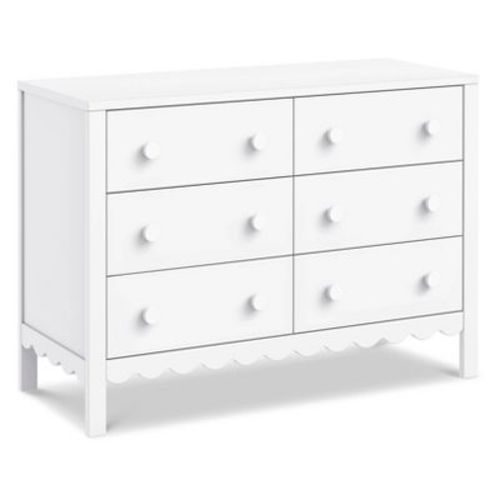 Davinci Sammy Scallop 6 Drawer Dresser - Tomato Red