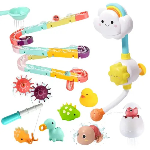 33 PCS Bath Toy Bathtub Toy with Shower and Rubber Duck for Toddlers and Babies