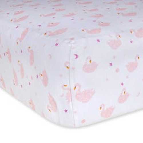 Graceful Swans Organic Cotton BEESNUG® Fitted Crib Sheet| Burt's Bees Baby®