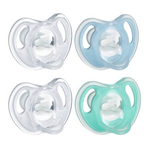 Tommee Tippee Ultra-light 4pk Silicone Baby Pacifier 0-6m - Blue/Green
