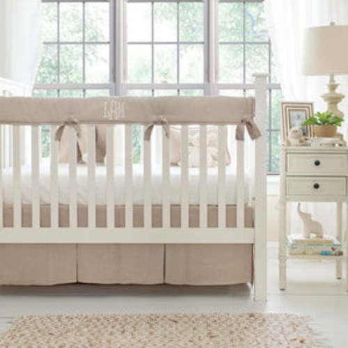 Flax Linen Crib Bedding - 3 Piece Set – New Arrivals Inc